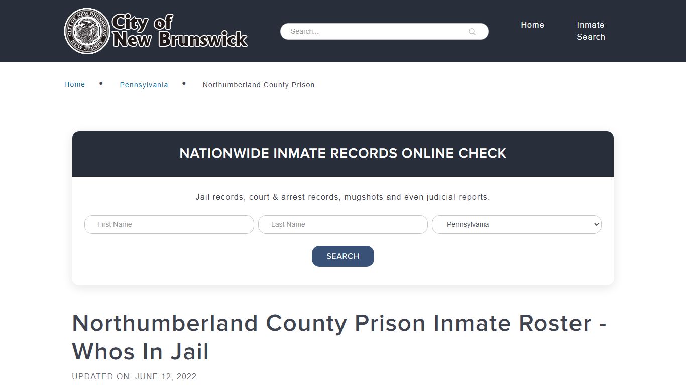 Northumberland County Prison Inmate Roster - Whos In Jail - New Brunswick